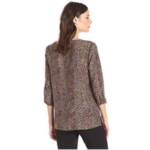 New Lark & Ro Leopard Print Top - Picture 2 of 5